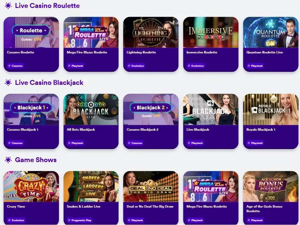 Casumo Live Casino 