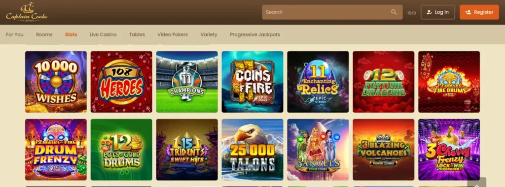 Captain Cooks Casino Slots