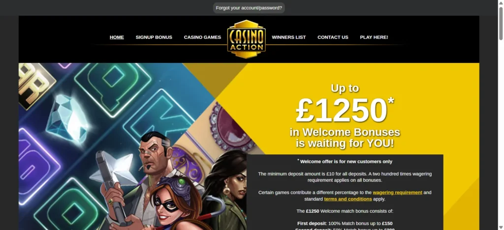 Casino Action Homepage