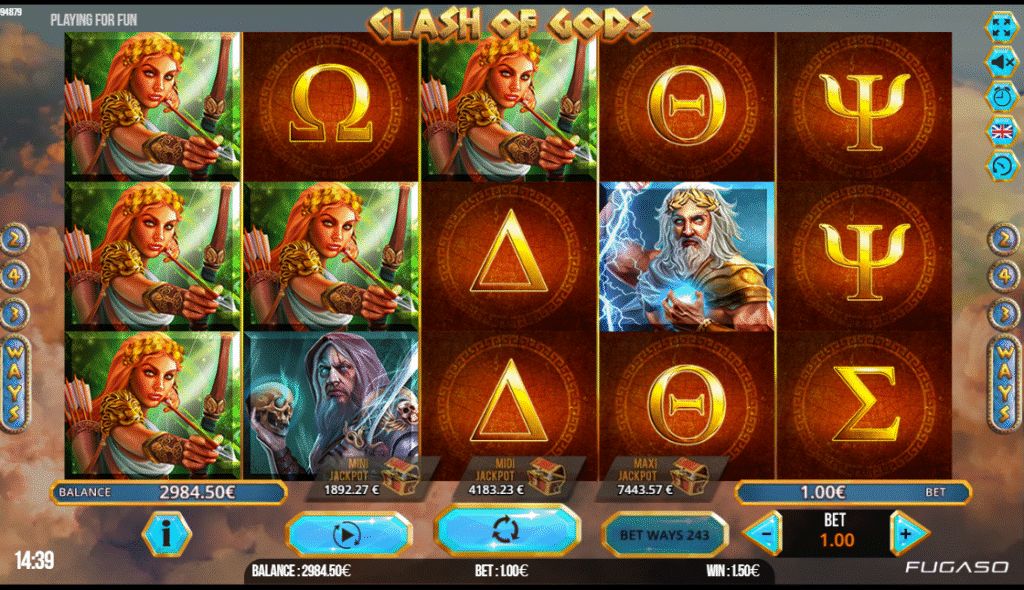 Clash of Gods RTP, Volatility