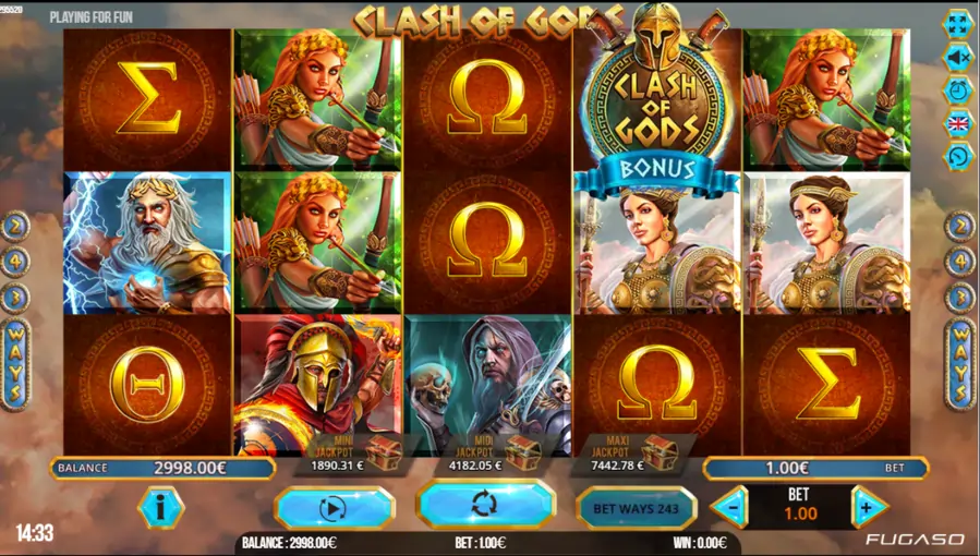 Clash of Gods Slot Review - Free Demo