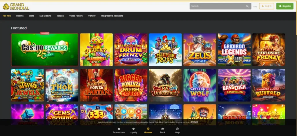Grand Mondial Casino Games