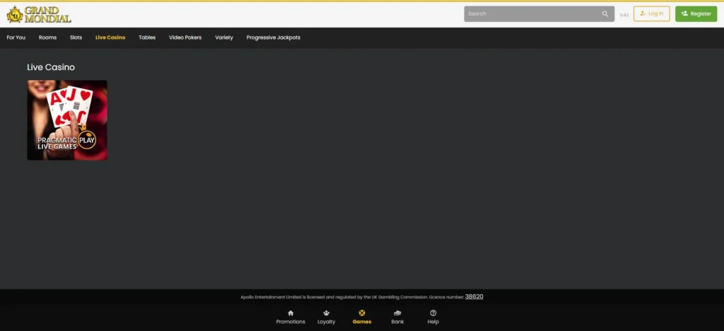 Grand Mondial Casino Live
