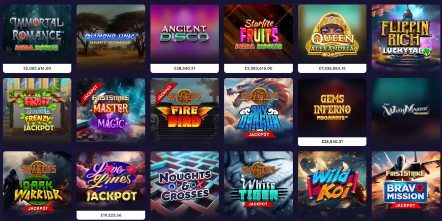Grosvenor Casino jackpots