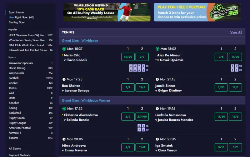 Grosvenor Casino Sportsbook