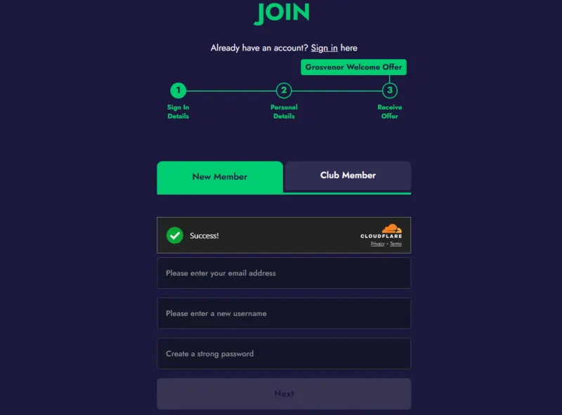 Grosvenorcasions Registration Form