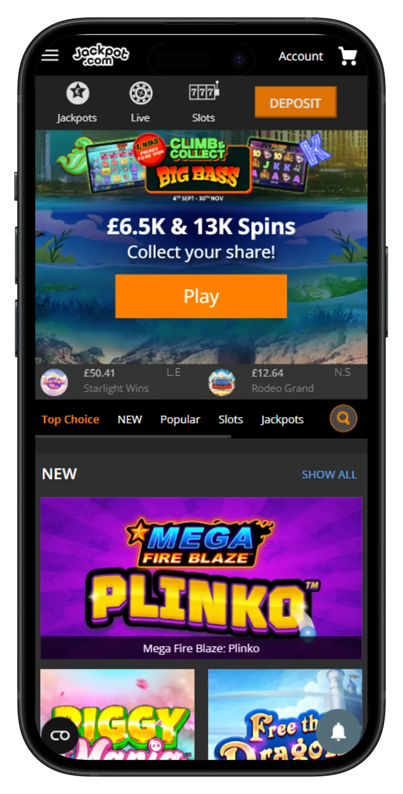Jackpot Casino Mobile View-portrait