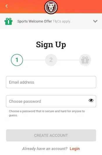 LeoVegas Casino Sign Up Page