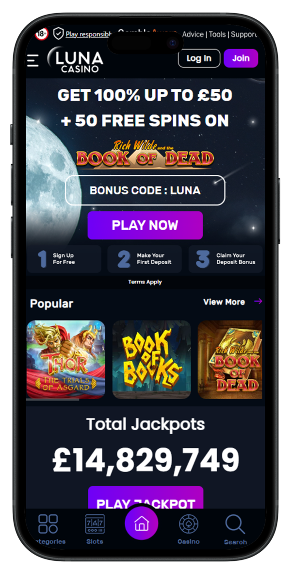 Luna Casino Mobile View-portrait