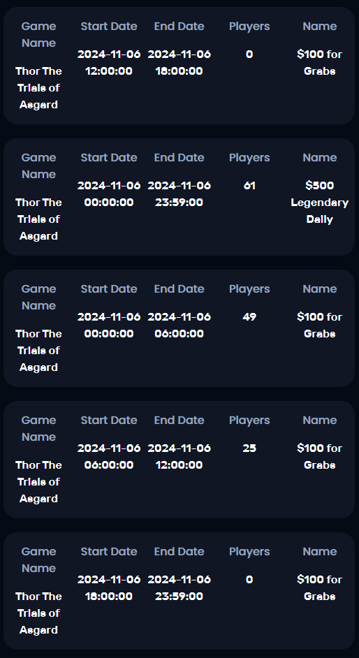 Luna Casino Tournaments