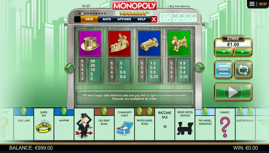 Monopoly Megaways Slot