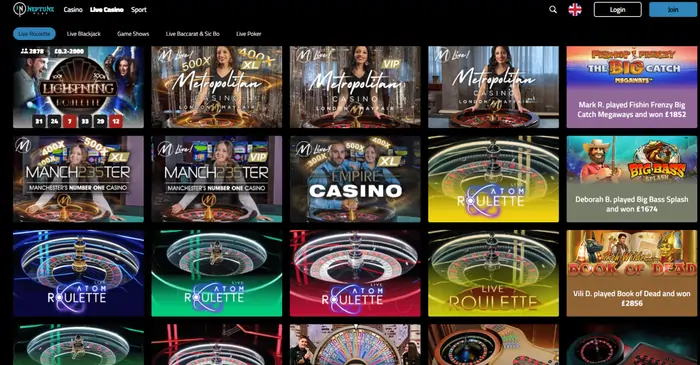 Live dealer games and game shows