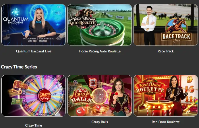 Pari Match Table Games Selection