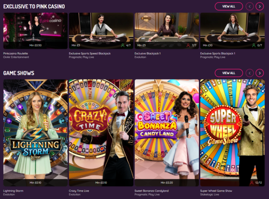 Pink Casino Live Casino