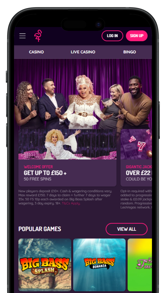 Pink Casino Mobile View-portrait