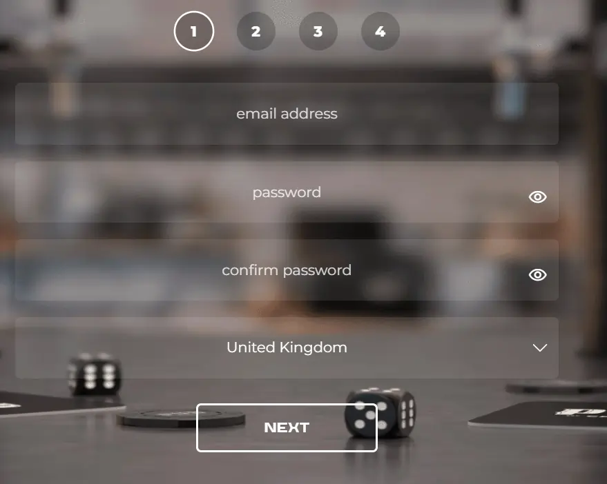 Pub Casino Registration Page