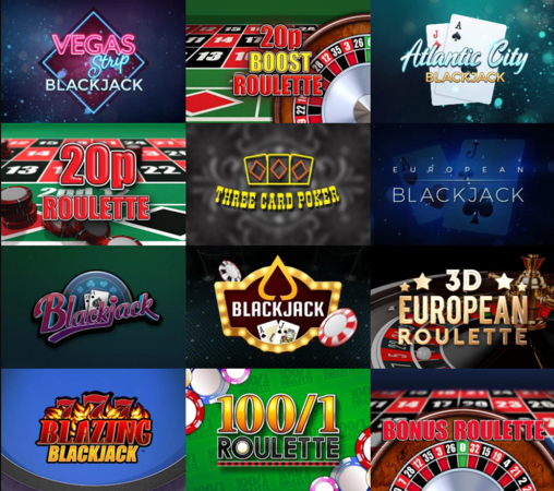 Pub Casino Table Games Selection