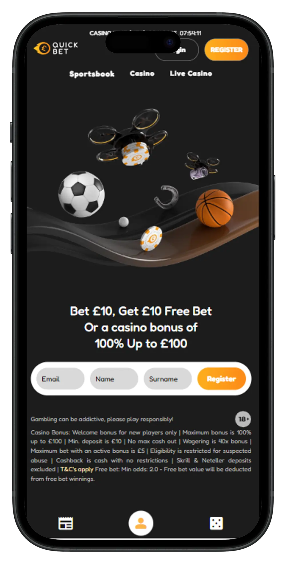Quick Bet Casino Review Mobile View-portrait