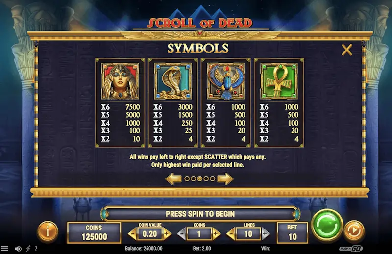 Scroll of Dead - RTP, Volatility, Details & Limits