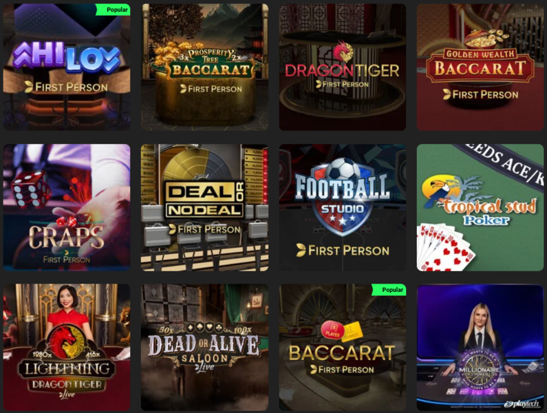 Swift Casino Table Games Sample