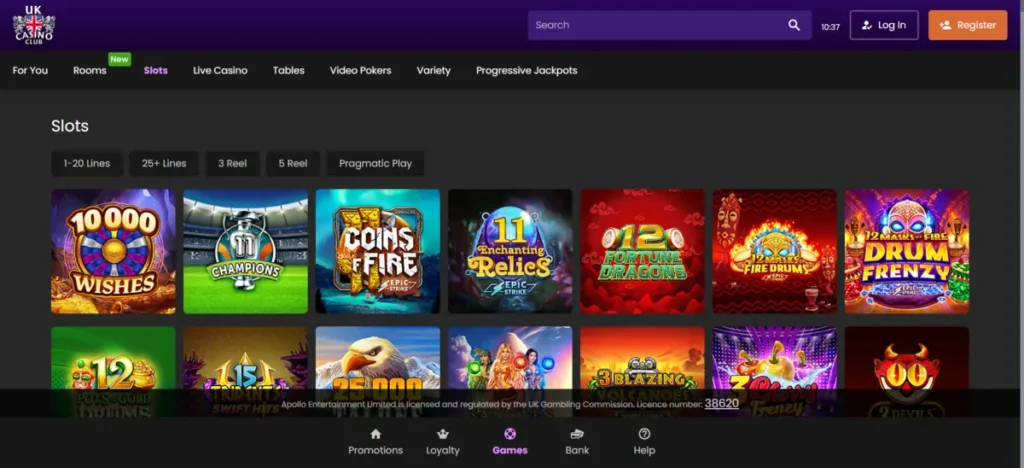 UK Casino Club Slots