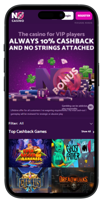 User Experience at No Bonus Casino