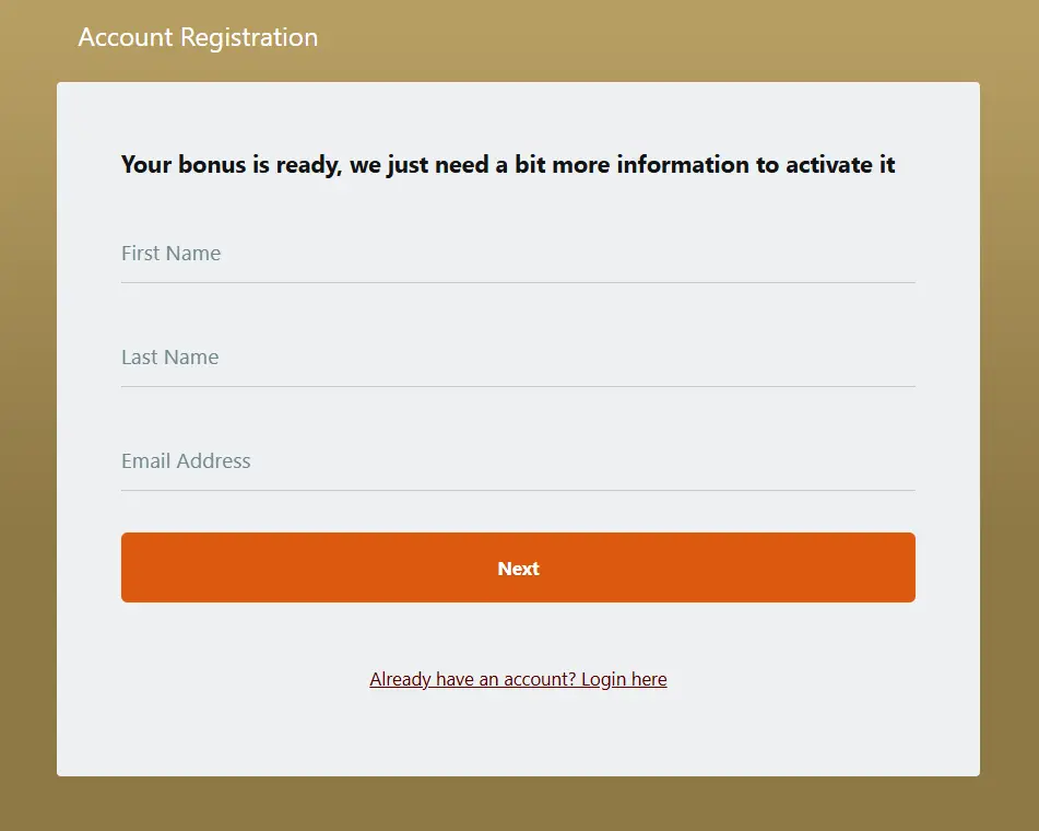 Villento Sign Up Form