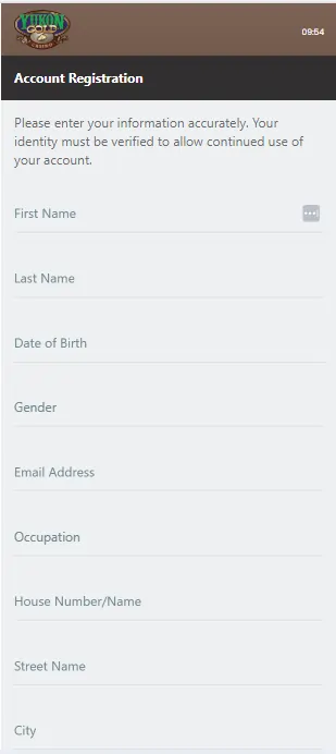 Yukon Gold Casino Registration