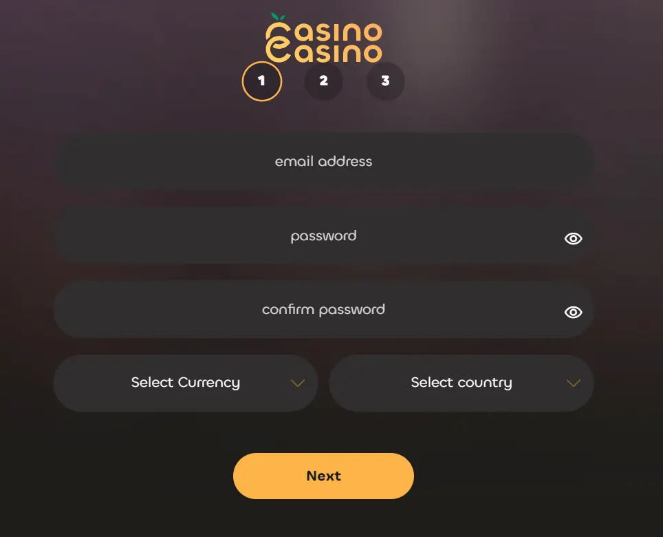 casinocasino Registration Page