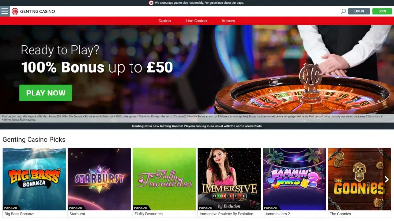 Genting casino online Bonus 