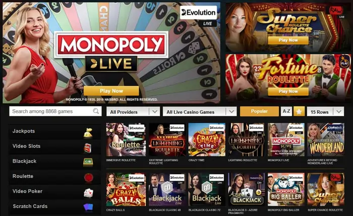 Live dealer games and game shows