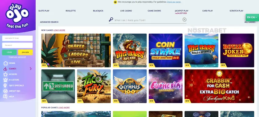 PlayOJO Slots
